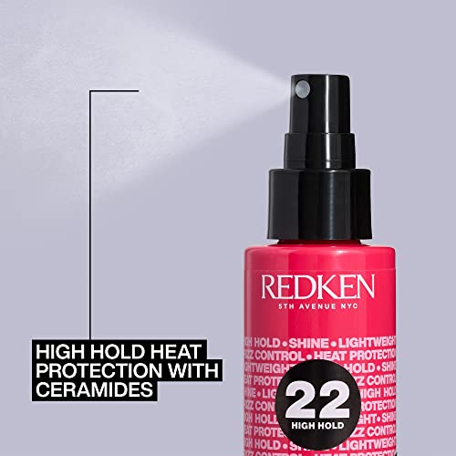 Redken Thermal Spray High Hold, Thermal Setting Mist, All Hair Types, For Curling and Flat Irons, Sets Styles with Lasting Hold, Protects Against Heat Damage, 125ml