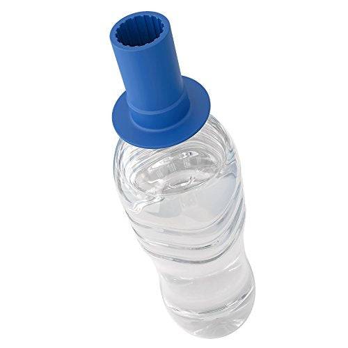 EZY DOSE Medi-Spout for Pills, Medicine, Vitamins Assist Cap for Easy Swallowing, Fits Most Plastic Water Bottles Blue 1 Count (Pack of 1)