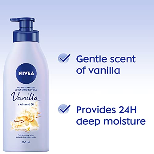 NIVEA Oil-Infused Vanilla & Almond Oil Body Lotion, 500 ml