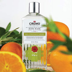 Cremo All Season Body Wash, Sage & Citrus, 16 fl oz, Energizing fresh Fragrance with the Ultimate Balance of Mountain Sage, Crisp Mandarin and Revitalizing Herbs