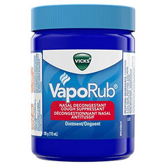 Vicks VapoRub Nasal Decongestant, Cough Suppressant, Relief from Cold, Aches, & Pains, Chest Rub Ointment, Original Scent, 100 g/115 mL ( Packaging May Vary )