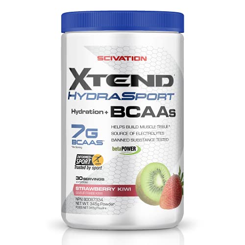 XTEND Hydrasport BCAA Powder Strawberry Kiwi | Informed-Sport Certified + Sugar Free Post Workout Muscle Recovery Drink with Amino Acids | 7g BCAAs for Men & Women | 30 Servings