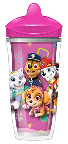 Playtex Sipsters Stage 3 Paw Patrol Spill-Proof, Leak-Proof, Break-Proof Insulated Spout Cup for Girls (12+ Months), 9 Ounce - 1 Count