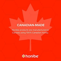 Honibe 100% Pure Honey Lozenges, Made in Canada, Soothes Sore Throat, with Menthol, 1 pack (10 lozenges),Natural Cherry