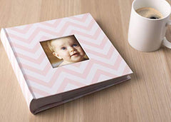 Pearhead Pearhead Chevron Baby Photo Album, Light Pink