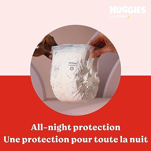 Huggies Overnites Nighttime Baby Diapers, Size 5, Giga, 44 Ct