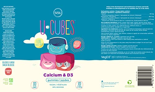 SISU U-Cubes™ Calcium & D3 120 Gummies