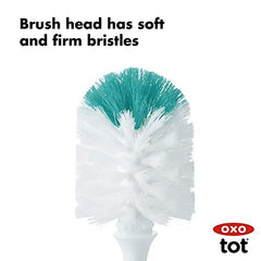 OXO Tot Bottle Brush with Nipple Cleaner and Stand, Teal