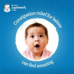 Gerber Supplements for Baby Constipation Relief (GOS FOS), 0-3 Years, For Constipation & Irregularity, No Additives, Colours, Flavours or Artificial Sweetener, Sachets