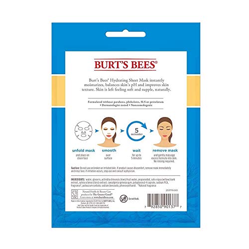 Burt's Bees Hydrating Sheet Mask, Single Use, 1 Count