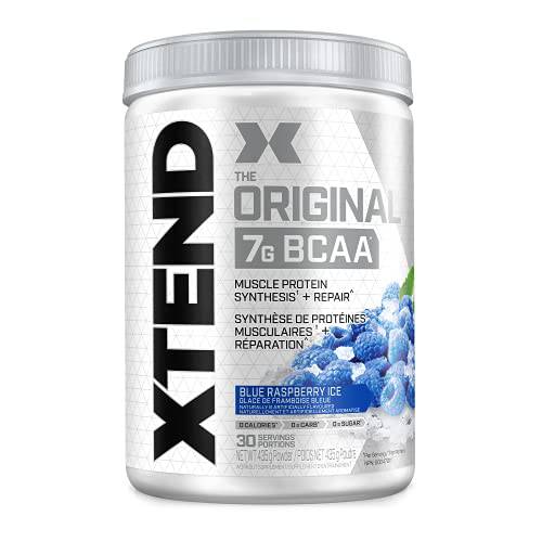 Scivation XTEND Original BCAA Powder | Sugar Free Post Workout Muscle Recovery Drink with Amino Acids | 7g BCAAs for Men & Women | 30 Servings, Blue Raspberry Ice