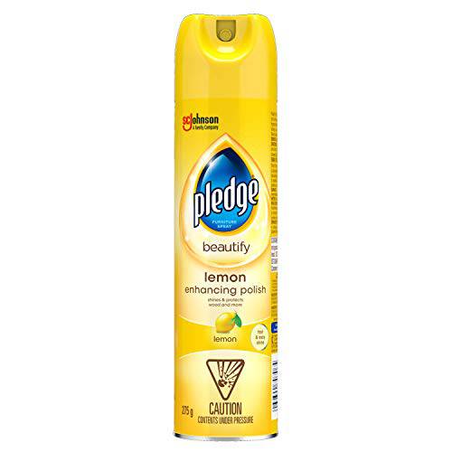 Pledge Furniture Polish and Multisurface Cleaner Spray, Lemon, 275g - Zecoya