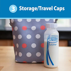 Dr. Brown's 630 Natural Flow Standard Storage Travel Caps Replacement, 3-Pack