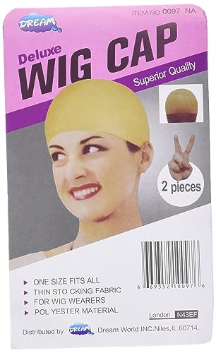 2 Pk Quality WIG CAP Nylon MUST HAVE One Size BEIGE/NUDE