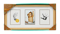 Kate & Milo Babyprints Newborn Handprint and Footprint Baby Frame Kit, Gender-Neutral Baby Keepsake, Classic Wooden Nursery Décor, Multi (95464)