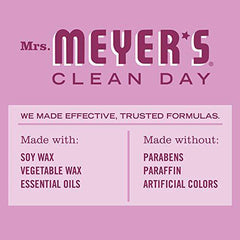 Mrs. Meyers Clean Day Scented Soy Tin Candle, 12 Hour Burn Time, Made with Soy Wax and Essential Oils, Peony, 2.9 oz