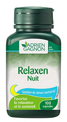 Adrien Gagnon - Relaxen Night Sleep Aid with Valerian Root, Passionflower, and Hops, Natural Calm Sleep and Relaxation, 100 Capsules