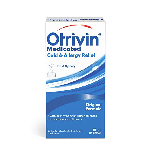 Otrivin Nasal Spray, Cold & Allergy Medication, Nasal Decongestant, Original Formula, 30 mL