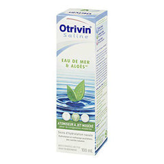 Otrivin Moderate Stream Saline Nasal Decongestant Spray Sea Water & Aloe 100ml