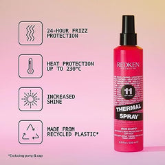 Redken Iron Shape 11 Thermal Holding Spray | For All Hair Types | Protects & Repairs Hair For A Smooth Finish, 250 ml (Pack of 1)