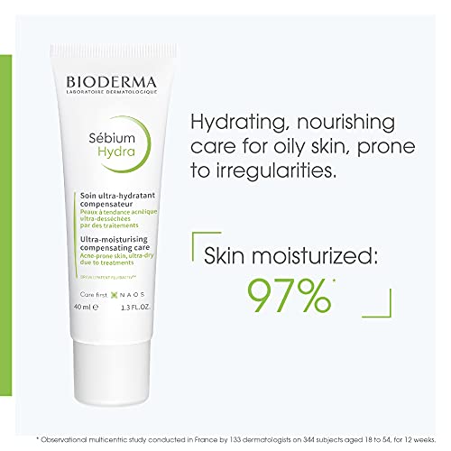 Bioderma - Sébium - Hydra Skincare - Moisturizes, Protects and Rebuilds Skin Barrier - for Oily Skin Prone to Irregularities - 1.33 fl.oz.