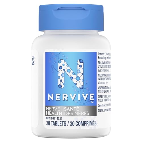 Nervive Nerve Health, for Nervous System, Alpha Lipoic Acid, ALA, Vitamins B1-Thiamine, B6, B12, 30-Day Supply, 30 Count