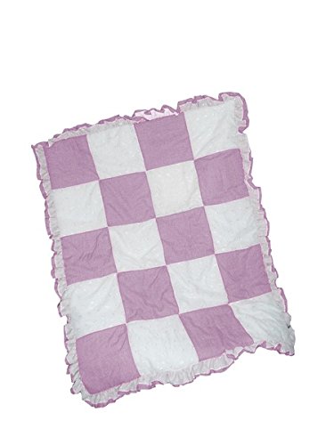 BabyDoll Gingham/Eyelet Patchwork Crib Comforter, Pink