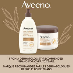 Aveeno Tone and Texture Daily Renewing Lotion, Fragrance-Free, Dry Skin & Keratosis Pilaris, Oat Extract, Vitamin B3, 532-mL