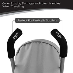 StrollAir - Universal Handle Sleeve Cover for Stroller Grip Bar - Comfortable, Ergonomic, Luxurious, Durable, Easily Washable (9 Inches)