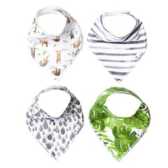 Copper Pearl Baby Bandana Drool Bibs 4 Pack Gift Set for Boys or Girls "Noah Set" by Copper Pearl