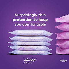 Always Discreet, Incontinence & Postpartum Pads For Women, Size 6 Drops, Extra Heavy Long Absorbency, 45 Count