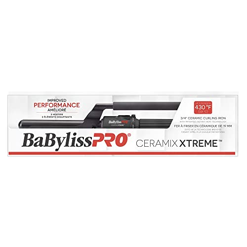 BaBylissPRO Ceramix Xtreme Ceramic Curling Iron, Marcel Handle, 0.75 inch barrel, 1