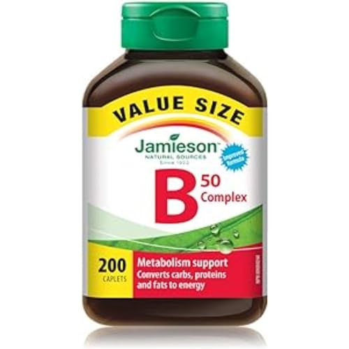 Jamieson B50 Complex - Value Size, Vegetarian, Non-GMO, Gluten-Free, 200 Count (Pack of 1)