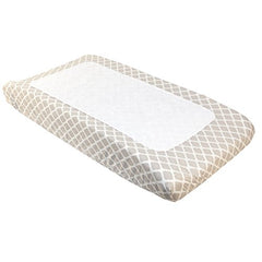 Ben & Noa Percale Change Pad with Terry Insert Sheet, Linen Lattice