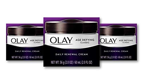 Olay Age Defying Classic Daily Renewal Cream, Face Moisturizer 2. fl oz(Pack Of 3) Packaging may Vary