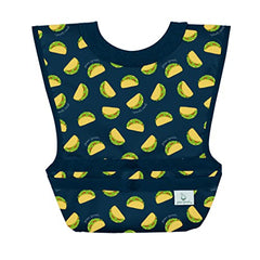 green sprouts Unisex Baby Pull-over Bib, Green & Navy, Small