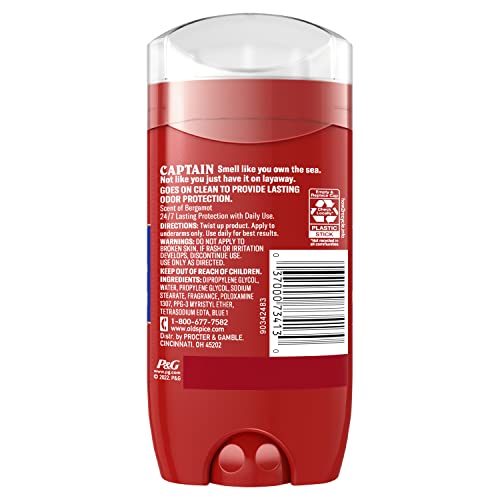 Old Spice Red Collection Captain Scent Deodorant for Men 85g Pack with 3