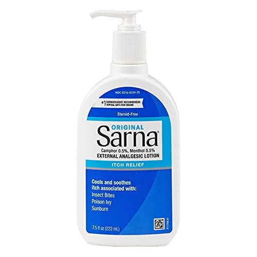 Sarna Original Steroid-Free Anti-Itch Lotion, Relief for Dry Irritated Skin, Insect Bites, Sunburns, and Poison Ivy - 7.5 oz