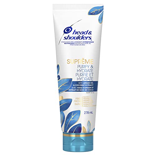 Head & Shoulders Conditioner, Anti-Dandruff Treatment and Scalp Care, Supreme Purify & Hydrate, Safe For Color-Treated Hair, 278 mL