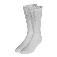 Truform Diabetic Socks for Men and Women, Medical Style Crew Length, Mid Calf Height, 3 Pairs, White, X-Large