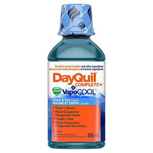 DayQuil COMPLETE plus Vicks VapoCOOL Cold and Flu Medicine, 354 mL 