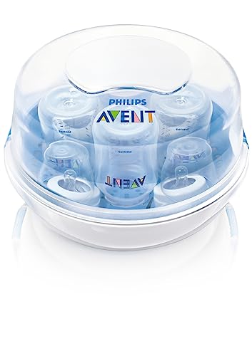 Philips AVENT Microwave Steam Sterilizer for Baby Bottles, Pacifiers, Cups and More, SCF281/05