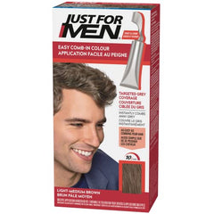Just For Men Easy Comb-In Color, Grey Hair Coloring for Men with Comb Applicator - Light-Medium Brown, A-30 (1 Count)