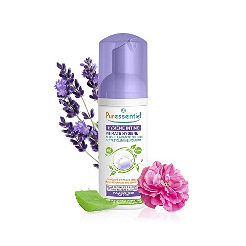 Puressentiel Intimate Hygiene Gentle Cleansing Foam with 3 Floral Waters and Aloe Vera - Soothes mucous membranes, reduces itching caused by dryness - Daily use - Organically certified - 150ml