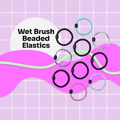 Wet Brush Beaded Hair Elastics - Multi Colour - 10 Count