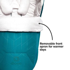 Diono Universal Newborn Pod for Sleeping with Temperature Regulation, Water Resistant Lining, Baby Head and Body Support. Easy to Adjust and Remove Stroller Footmuff for Baby, Blue Turquoise