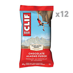 CLIF BAR - Energy Bars - Chocolate Almond Fudge - (68 Gram Protein Bars, 12 Count)