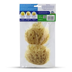 Baby Buddy Natural Baby Bath Sponge 4”, 2 Pack, Brown