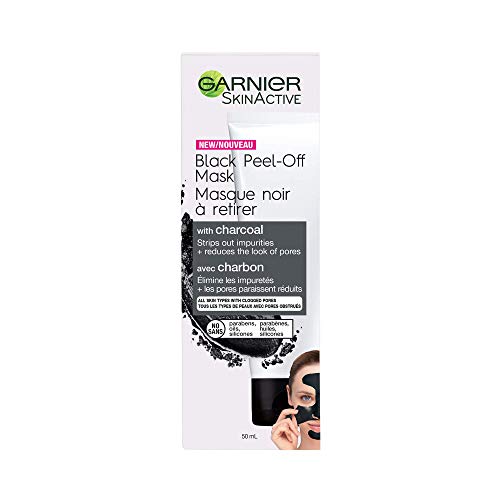 Garnier Pure Active Charcoal Anti-Blackhead Peel-off Mask Cleanser for Combination To Oily Skin, 50 mL