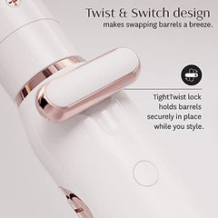 T3 Switch Kit Wave Trio Professional Ionic Interchangeable Curling Iron with 3 Ceramic Clip & Wand Long Barrels for Curling and Waving, 9 Adjustable Heat Settings & Ion Generator